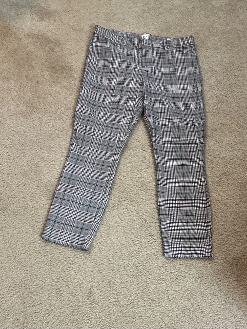 GAP Black and White Plaid pants